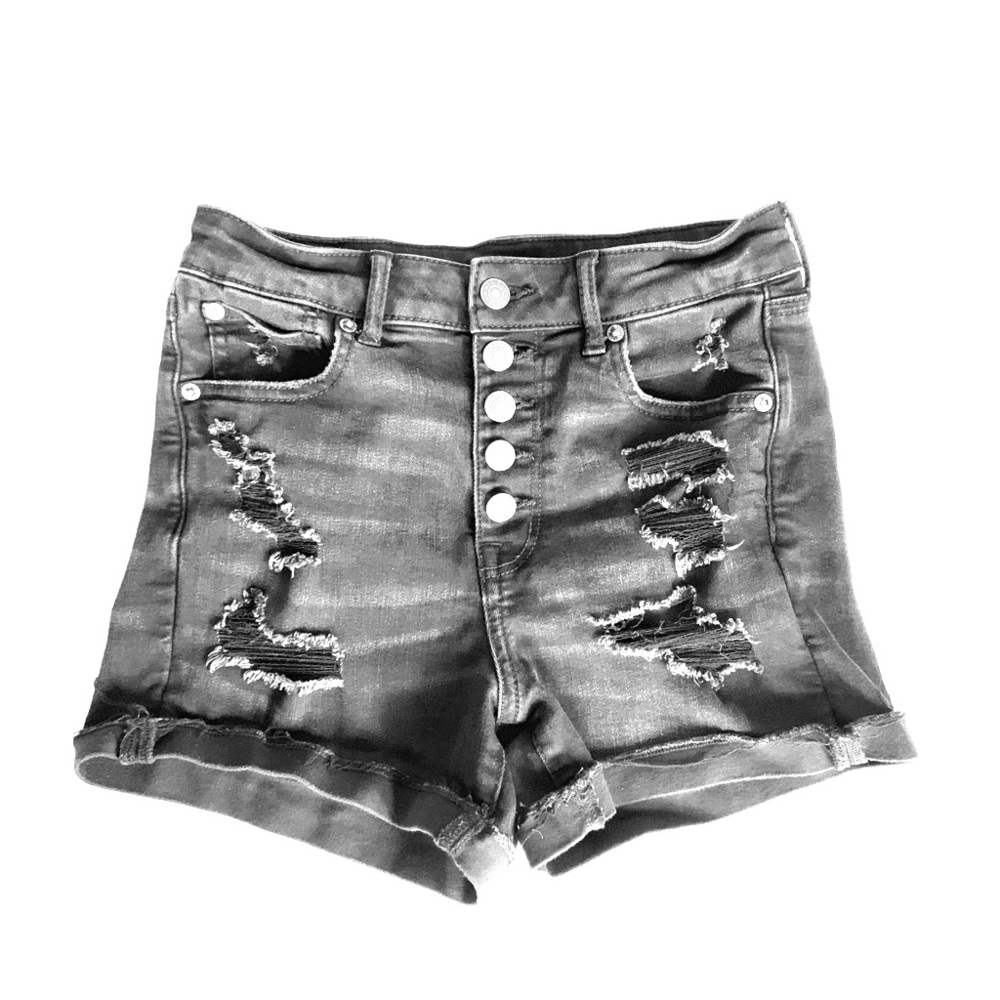 American eagle high waisted distressed shorts